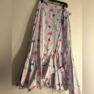 Hill house Lavender Seashell Print Wrap Skirt